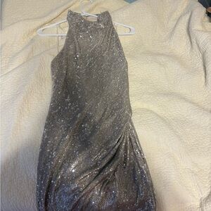 DO+BE Shimmering Silver Mini Dress